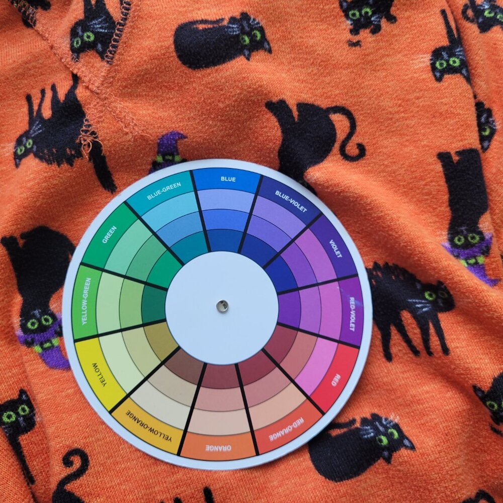 Celebrate Womens XL Halloween Pajama Top Orange Cat Print Short Sleeve ORA22XE - Picture 10 of 10